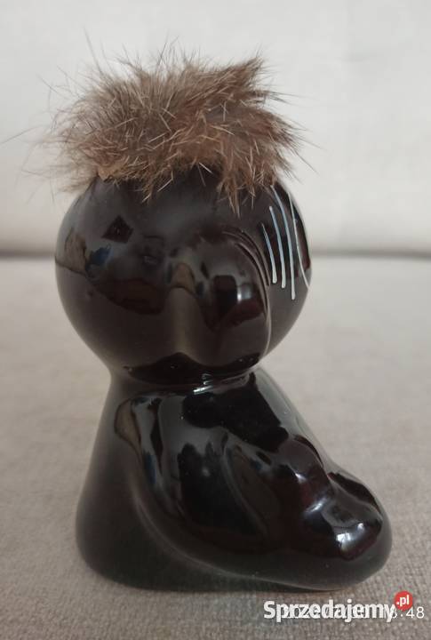 Ceramiczna figurka z napisem Nie Truj Z połowy Radzyń Podlaski
