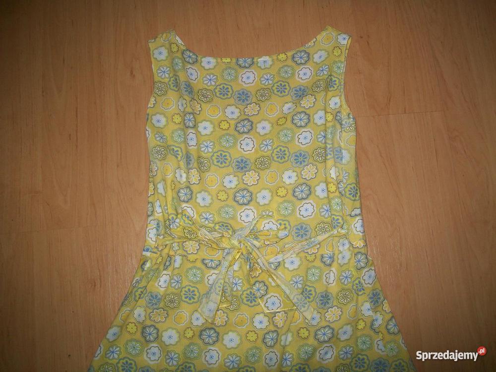 Wiosenna sukienka 38 kolczyki Lębork