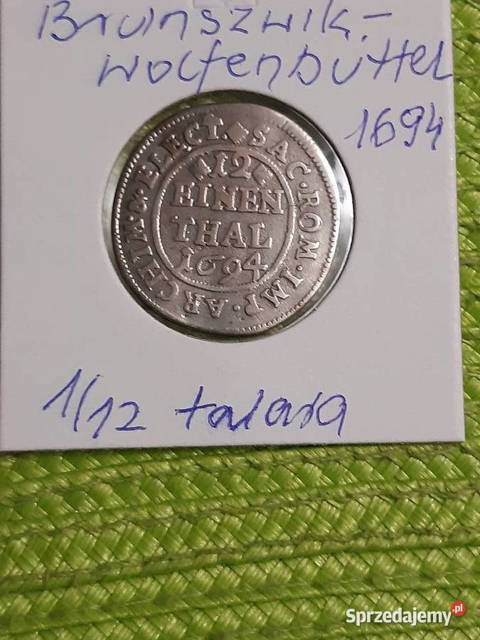 moneta srebrna BrunszwikWolfenbuttel z 1694r Łomża