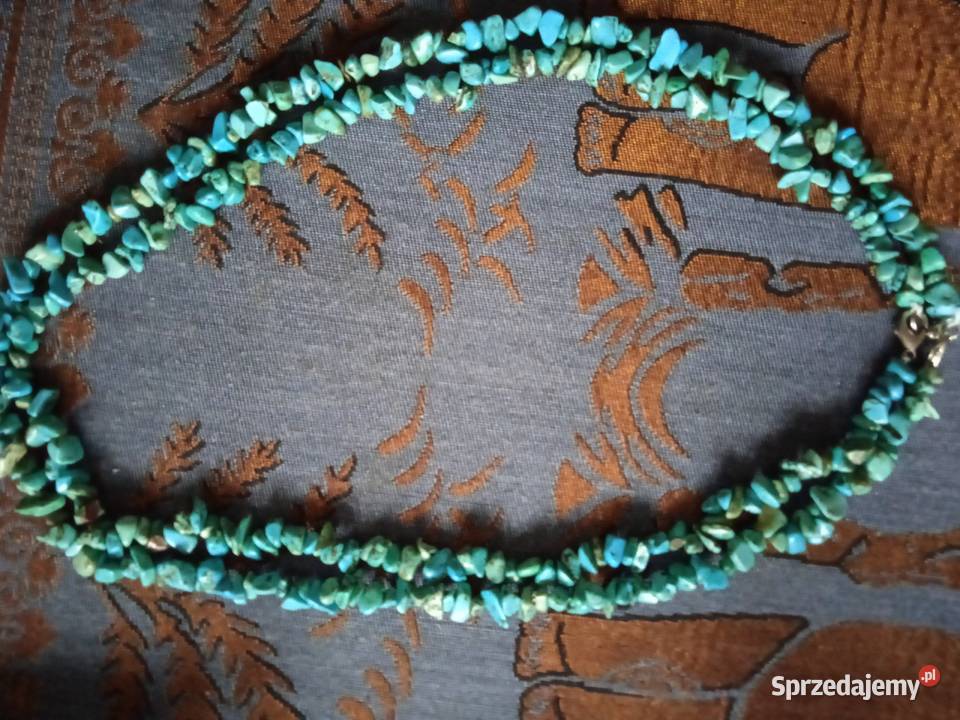 NASZYJNIKI Z NATURALNYCH TURKUSOWYCH HOWLITÓW Piła