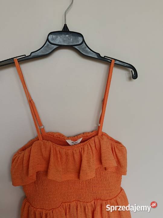 Pomarańczowy top z falbaną na ramiączkach OBJECT pomorskie Gdynia