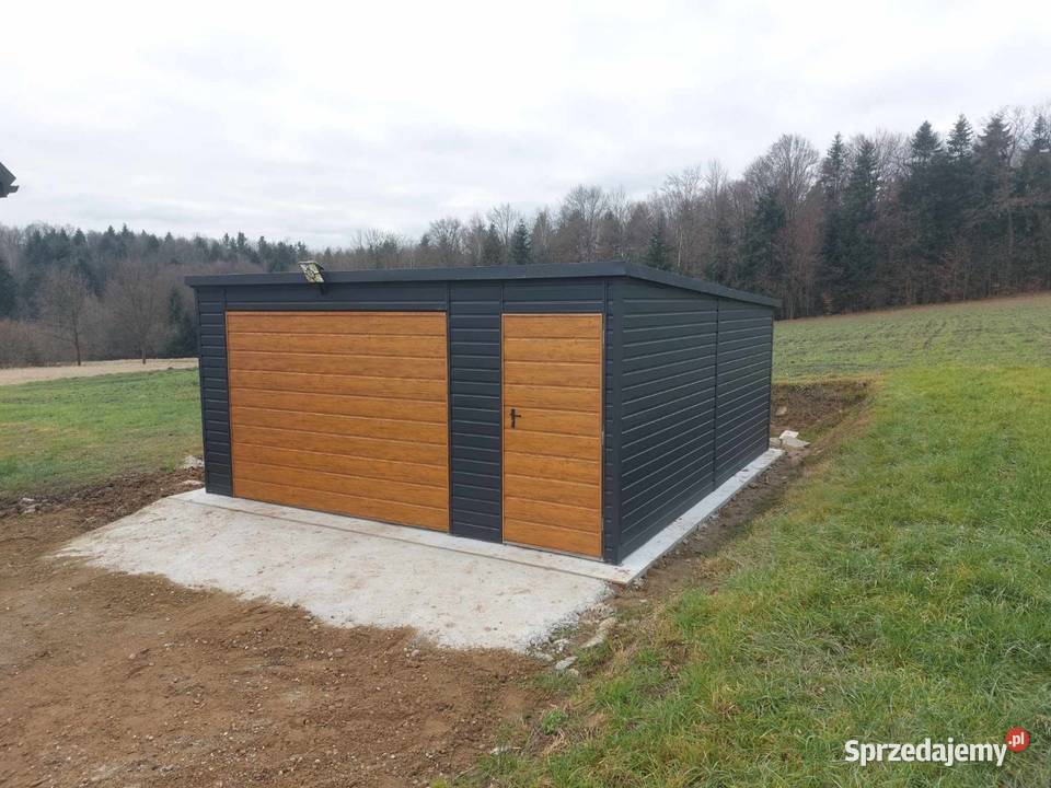 Garaż 55x5 kolor antracyt profil ocynkowany 27.5m2 Sprzedaż małopolskie sprzedam