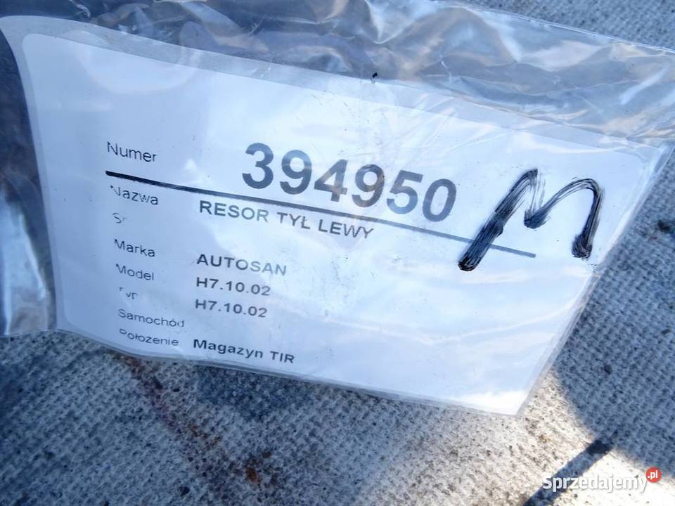 RESOR TYŁ LEWY AUTOSAN PIÓRO TYLNY LEWA Resory