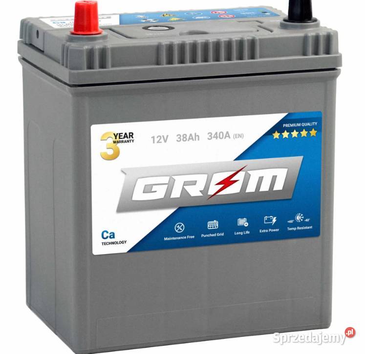 Akumulator GROM Premium 38Ah 340A EN Japan Lewy Starogard Gdański
