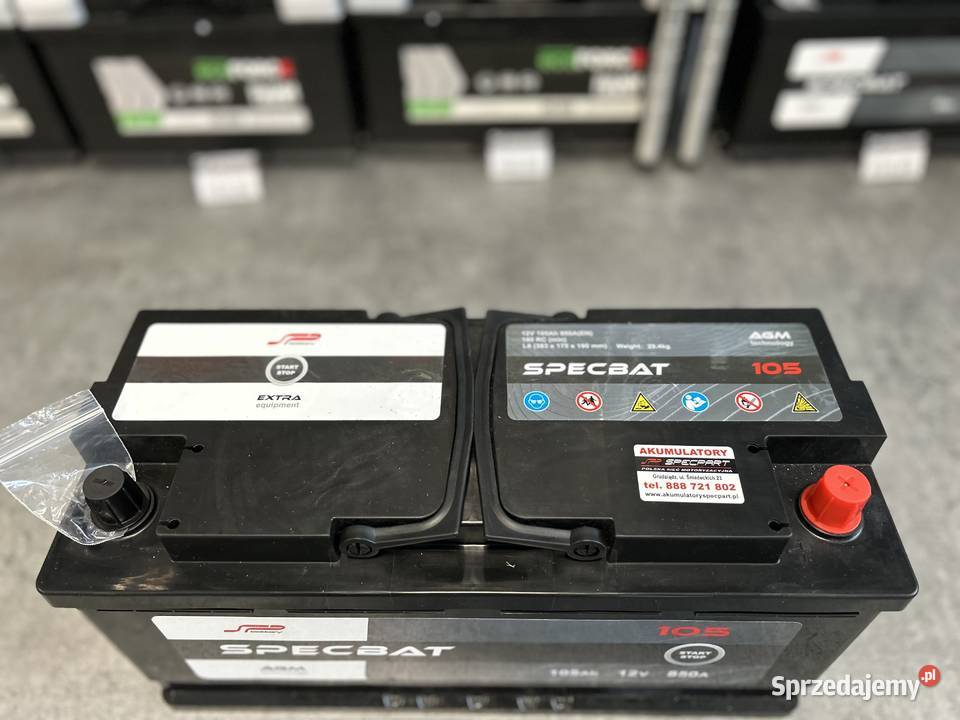Akumulator SPECBAT AGM STARTSTOP 105Ah 850A Grudziądz