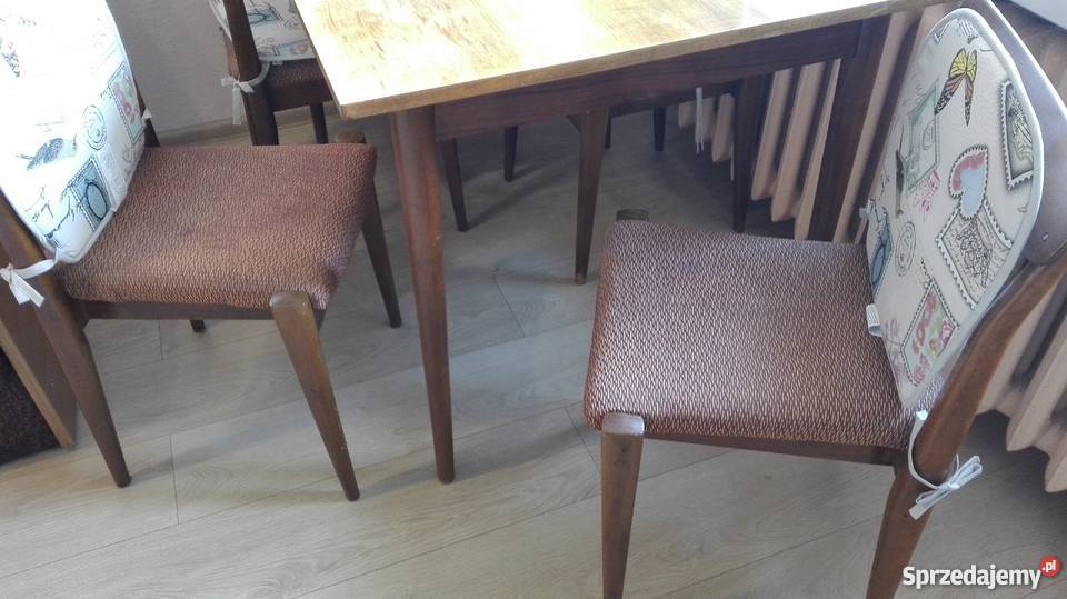 Zestaw mebli z lat 60tych Komoda Witryna Stół Chorzów