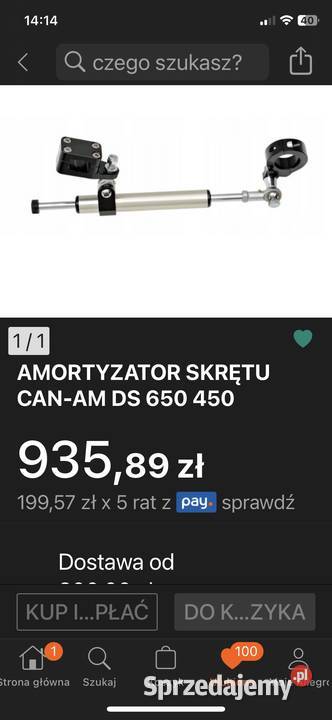 Amortyzator skrętu quad can am Yamaha Honda Can-Am Słupsk
