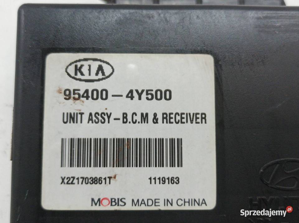 MODUŁ ZAMKA K2 954004Y500 Kia Rio III 2011 Komputery