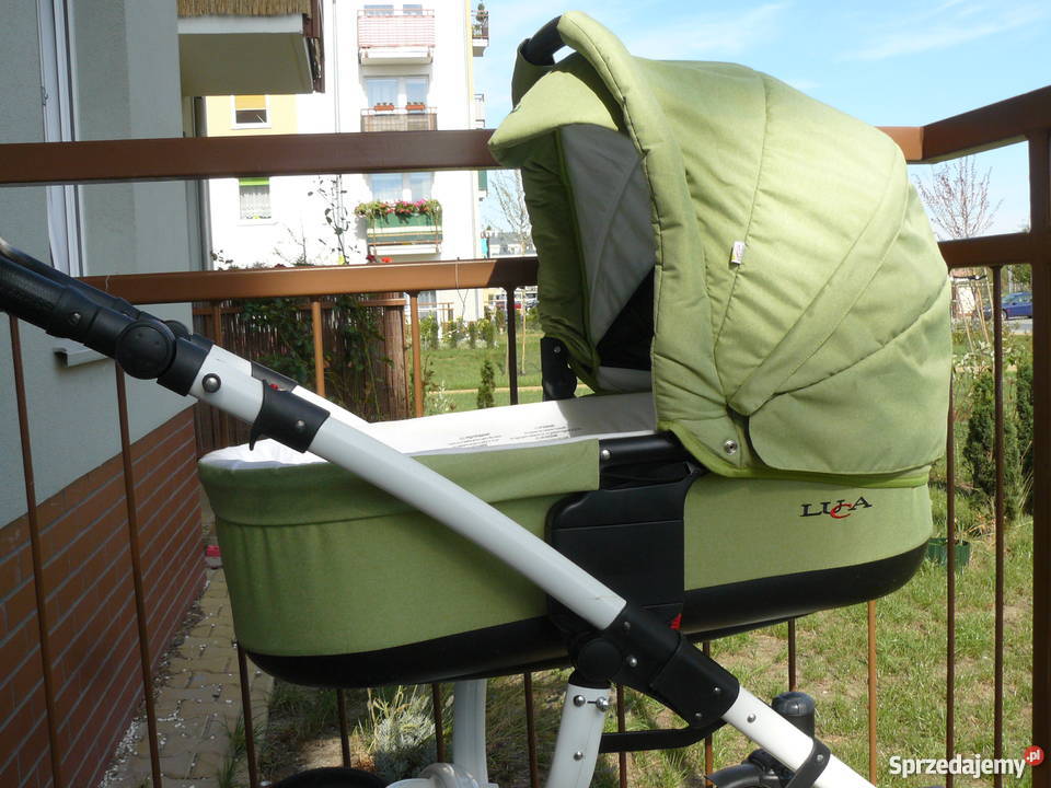 Bebetto Luca 2w1 Zielony lenbiały stelaż STAN Adaptery do fotelika  Wrocław sprzedam