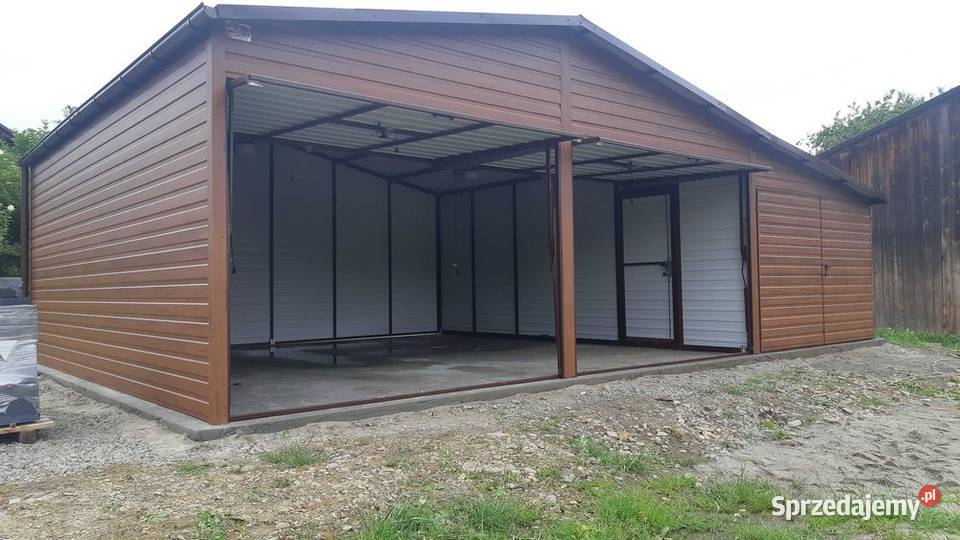 Garaż Blaszany DREWNOPODOBNY 8x6m Wiaty Romstal kujawsko-pomorskie Inowrocław sprzedam