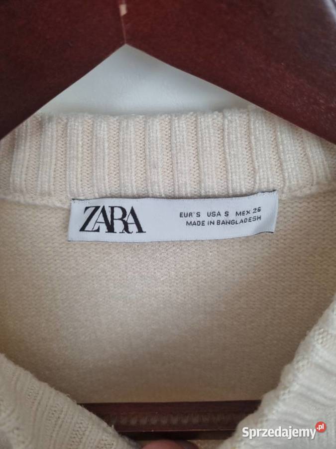 Zara s36 sweter z wiskozy oversize biały Gdynia