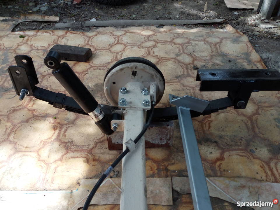 Oś HAMOWANA NA RESORACH ośka resor przyczepka Aleksandrów Kujawski