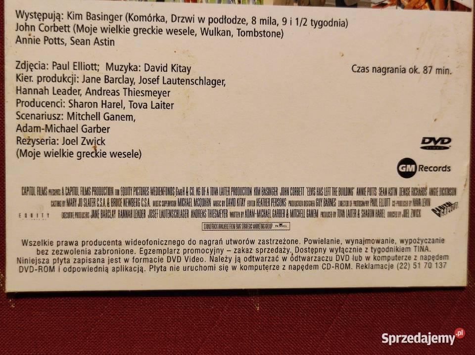 om Hanks Zabójcza blondynka Kim Basinger Elvis obyczajowy Kielce