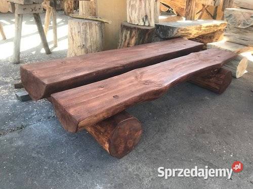 ŁAWKA Z PÓŁBALA DO OGNISKA OGRODU