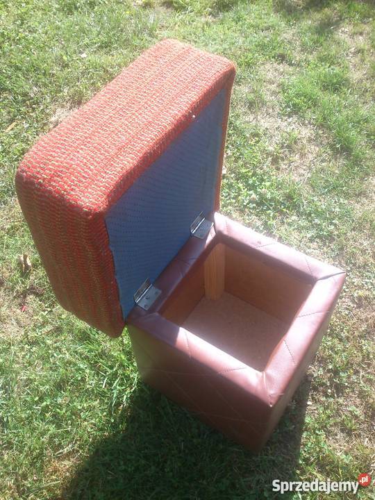 Stara pufa podnóżek PRL Meble