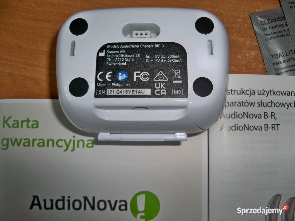 Aparat sluchowy AudioNova B3R Lewy Ładowarka łódzkie Łódź