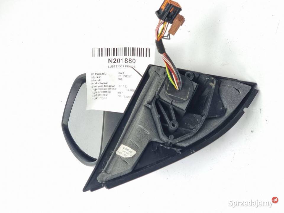 LUSTERKO PRAWE PEUGEOT 308 13 PIN sprzedam