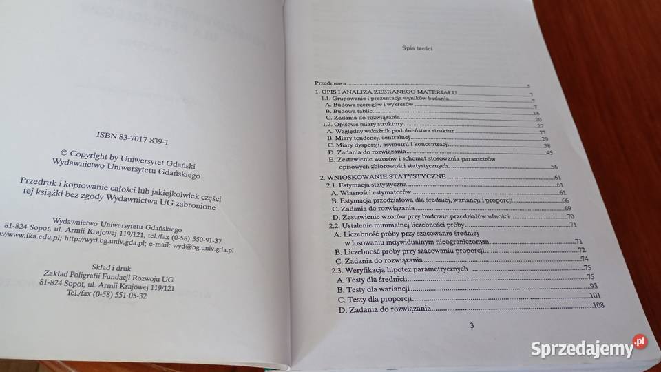 Podstawy metod statystycznych psychologów pomorskie sprzedam