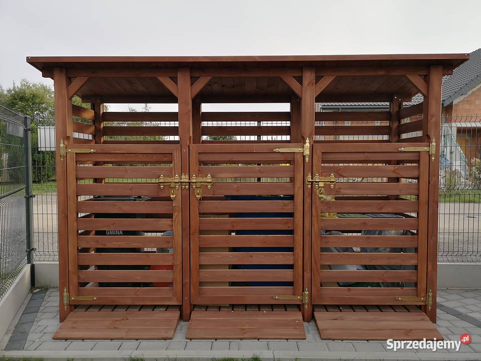 Zabudowa na kosze miejsce do segregacji z dachem Kalety