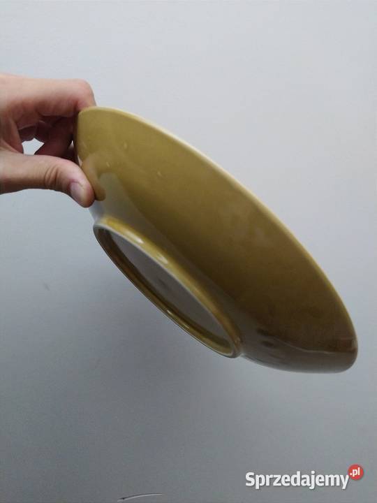 Talerz Tułowice prl retro vintage kolekcje brązowy Kraków