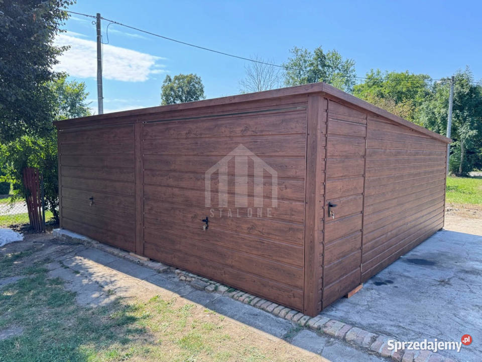 Garaż blaszany 6x5m 2x brama uchylna drzwi Inowrocław