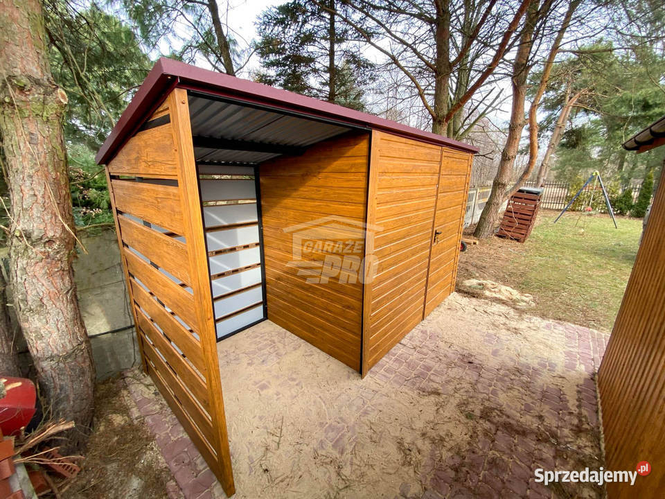 Schowek Domek Ogrodowy 25x2m wiata 1m Drzwi dach
