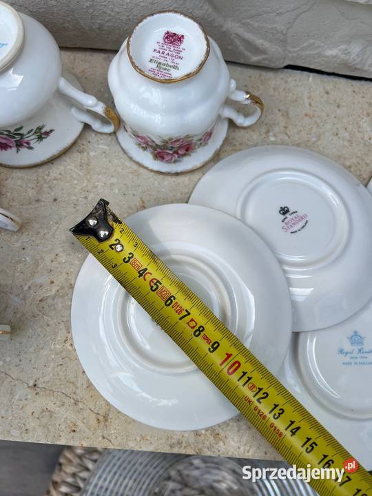 Stara porcelana angielska filiżanka sygnowana Bystrzyca Kłodzka