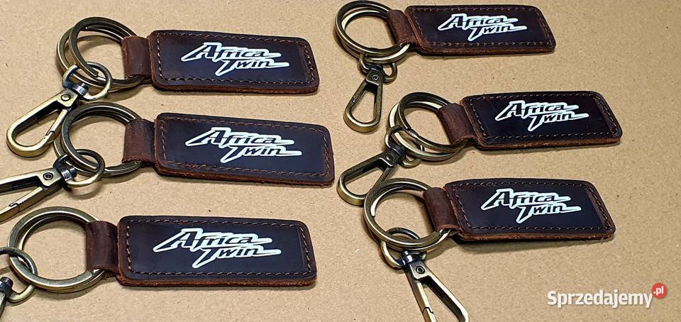 Printed leather key ring Skórzany brelok do Mielec