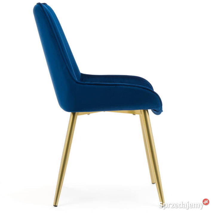 Granatowe Krzesło Luca Złote Nogi Wysyłka 24H