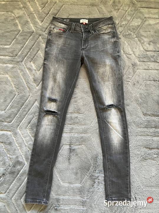 Grafitowe jeansy rurki Tommy Hilfiger spodnie podkarpackie Nisko sprzedam