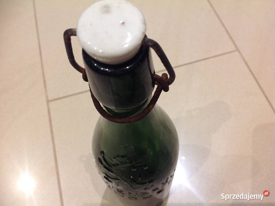 Stara Butelka Szklana z Porcelanką poj 05 L lubuskie Nowa Sól sprzedam