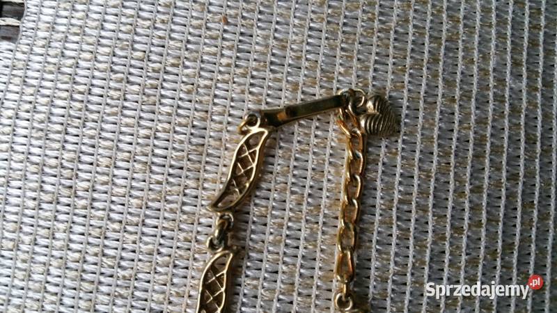 Stary angielski naszyjnik kolorowe kwiatki Naszyjniki Ochojno