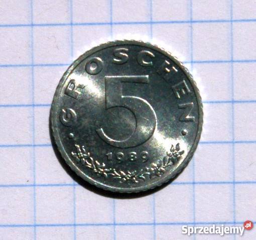 5 GROSCHEN 1989 AUSTRIA Piszczac sprzedam