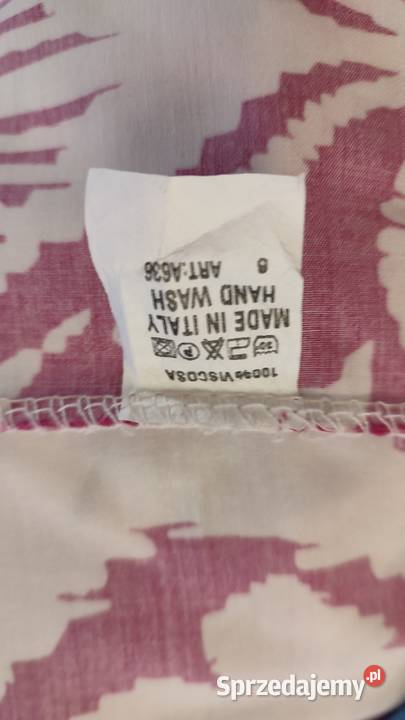 Włoska bluzka z wiskozy w stylu boho niebieski Łódź