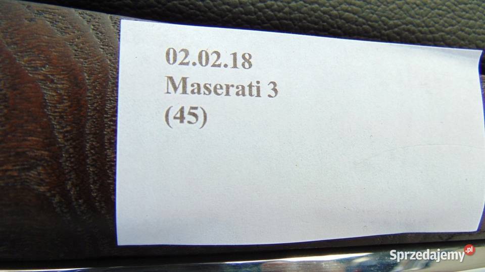 BOCZEK TAPICERKA DRZWI PRAWA TYŁ MASERATI GHIBLI Nowy Tomyśl
