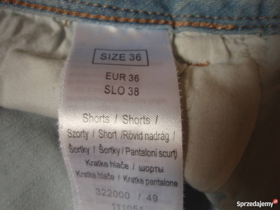Rybaczki bermudy spodenki jeans strecz