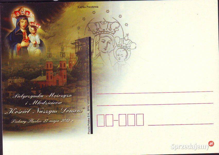 Kartka okol z Pielgrzymki 2012 Gliwice sprzedam
