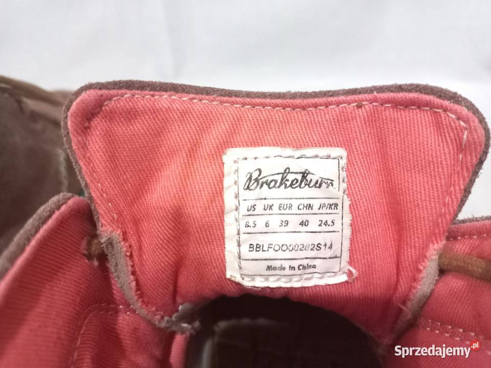 Buty brąz Trzewiki ZAMSZ r 3839 Brakeburn stan podlaskie Białystok
