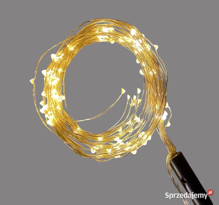 Lampki choinkowe świetlne LED cienki drucik z Chrzanów sprzedam