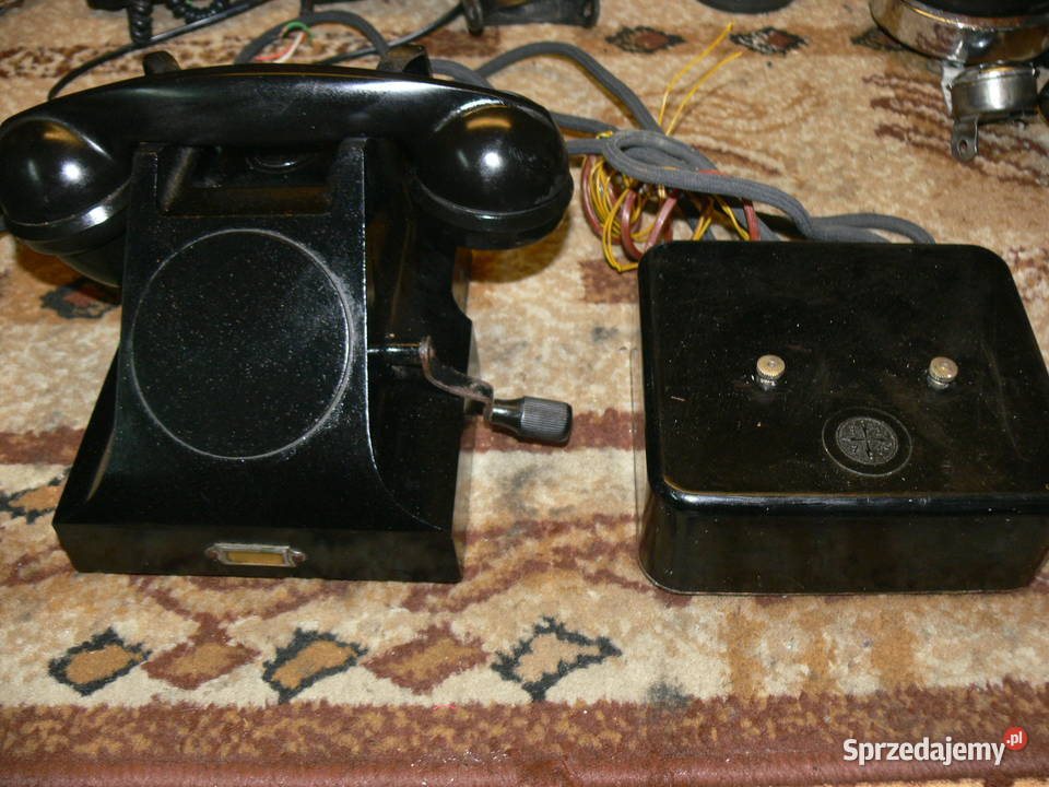 Stary Polski Bakelitowy telefon RWT lata 4050 na Antyki łódzkie Tomaszów Mazowiecki