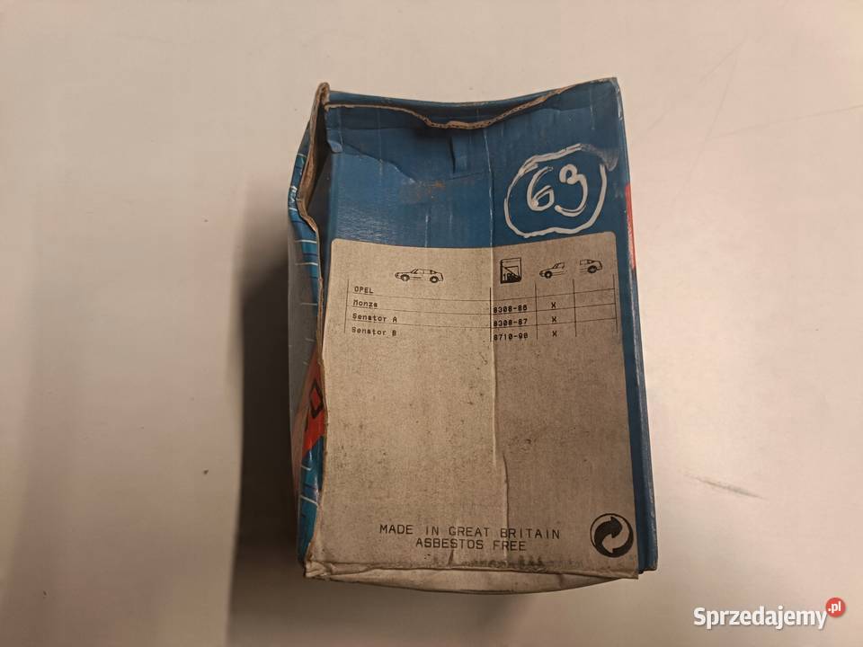 Opel Senator A B PRZEDNIE KLOCKI HAMULCOWE przód