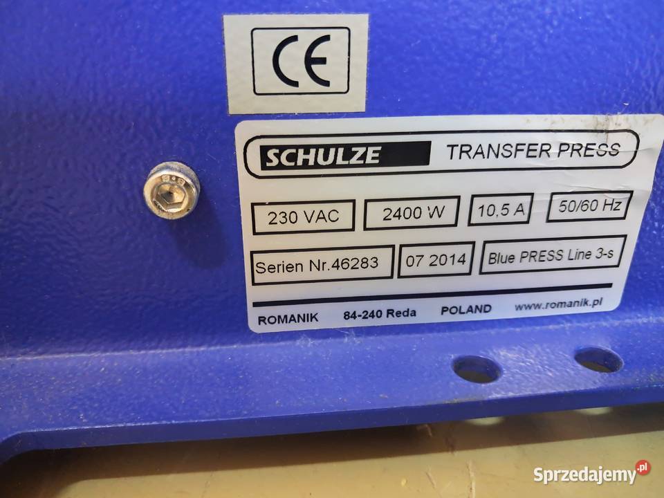 Prasa termotransferowa SCHULZE BluePRESSLine S Działdowo