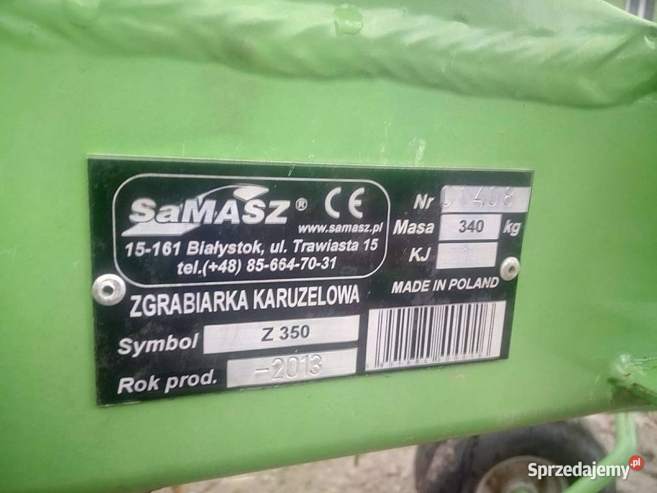 Zgrabiarka karuzelowa samasz Z350 Gródek