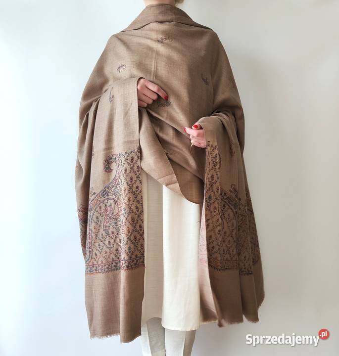 1 Duży szal orientalny haftowany haft paisley Szczecin