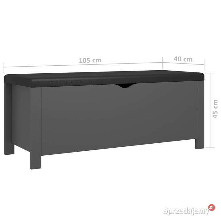 Skrzynia z poduszką szara 105x40x45 materiał mazowieckie Warszawa