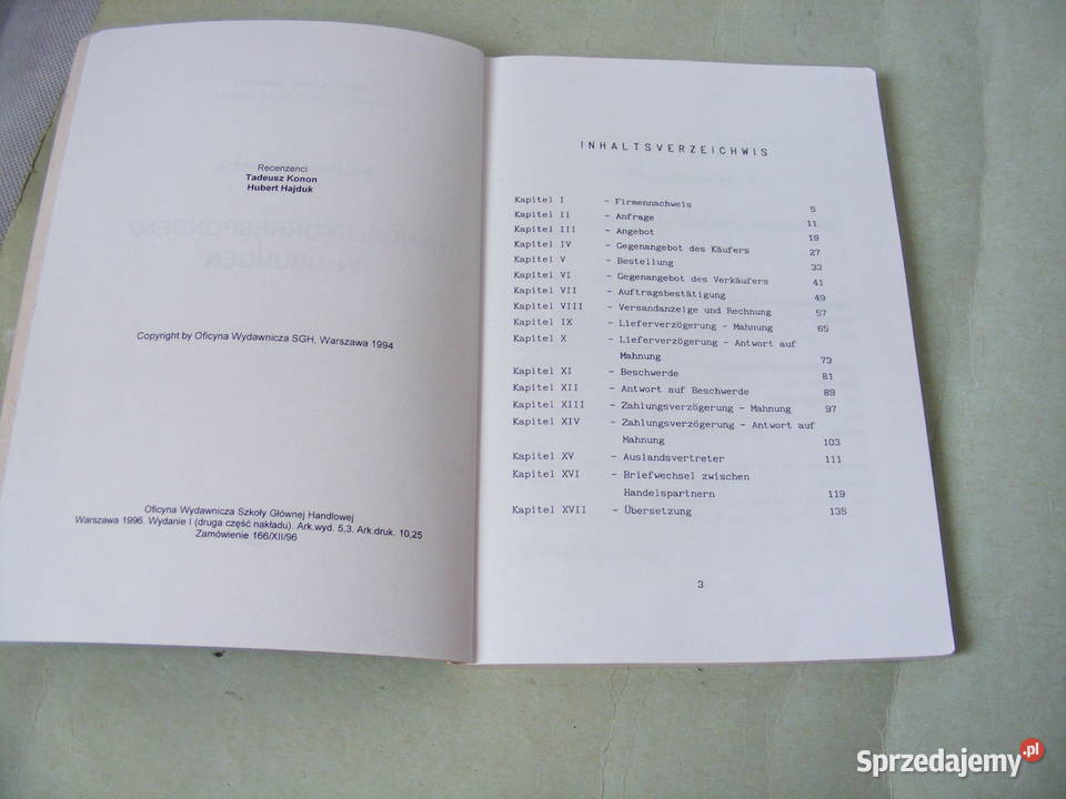 Handelskorrespondenz in Ubungen Majchrzak Oborniki Śląskie sprzedam