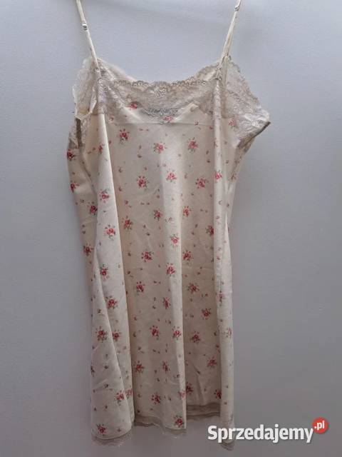 Satynowa halka w kwiaty Ralph Lauren M Rozmiar M Bielizna damska Trąbki Wielkie