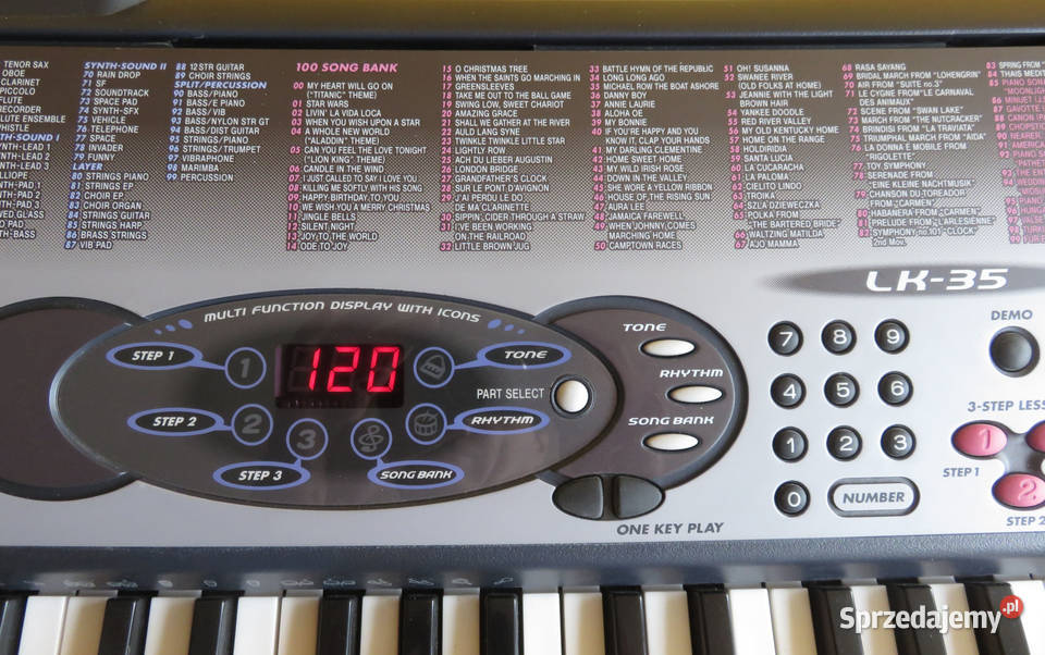 Keyboard CASIO LK35 podświetlane klawisze ze Lubin