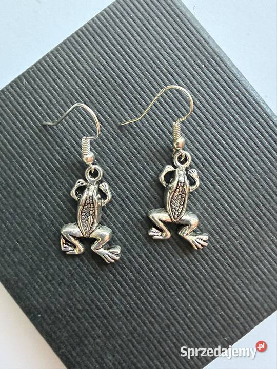 Kolczyki z metalu żabki Łomża