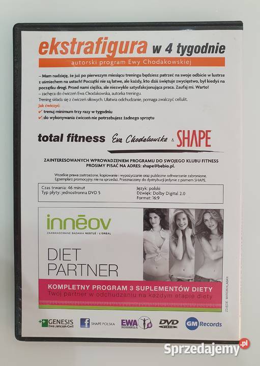 DVD Total Fitness Ewa Chodakowska Extrafigura w Kędzierzyn-Koźle sprzedam